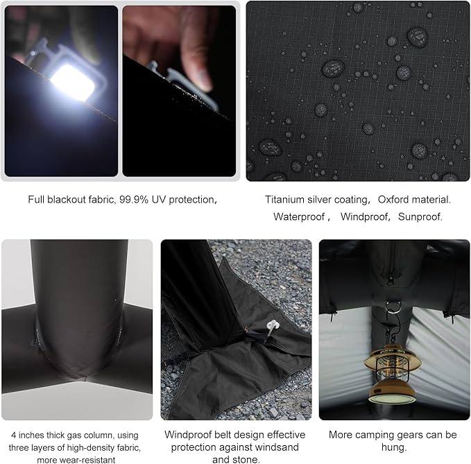 4-6 Person Inflatable Camping Tent Tarp Sun Shelter Blow Up Tent Easy Setup Waterproof Portable Air Canopy House Gazebos for Camping Backpacking Hiking Picnics Fishing