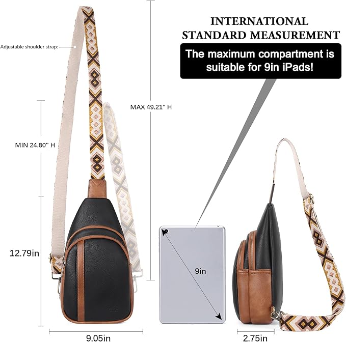 CLUCI Crossbody Bags for Women Men,Leather Sling Bag Cross Body Backpack for Woman Gifts for Women Birthday Unique