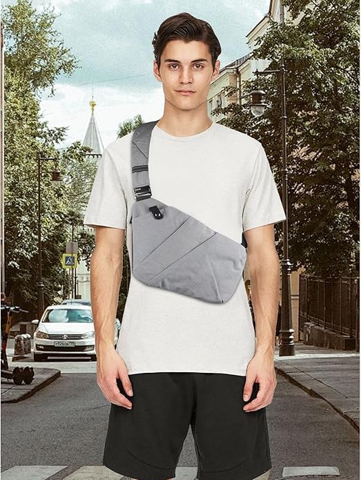 Travel Anti Pickpocket Purses, Slim Carry Crossbody Bag for Women & Man Travel Safe, Waterproof