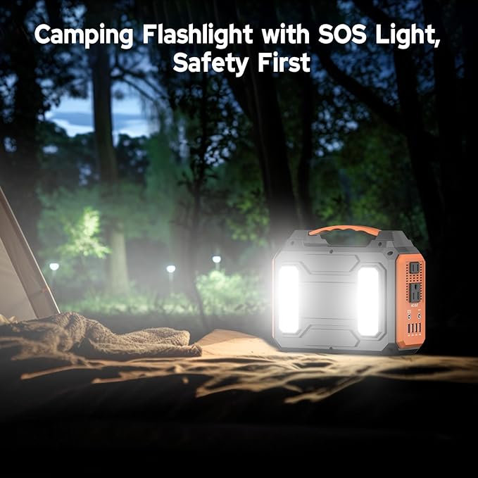 Portable Power Station 300W Solar Generator 280Wh(without Solar Panel), 110V Portable Power Bank with AC Outlet Pure Sine Wave, DC, USB QC3.0, External Lithium Battery Pack for Camping RV Outdoor Use