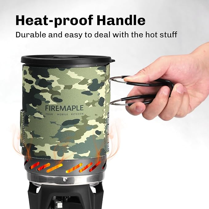 Fire-Maple "Fixed Star 1" Personal Cooking System | Pot/Jet Burner Stove System with Electric Ignition | Ideal for Hiking, Camping, Backpacking, Fishing, Hunting Trips and Emergency Use