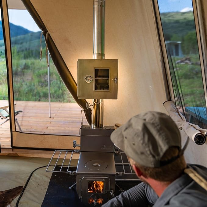 WINNERWELL 3.5 Inch Pipe Oven | Stainless Steel, Compatible with Large Size Winnerwell Tent Stoves, Ideal for Camping Oven