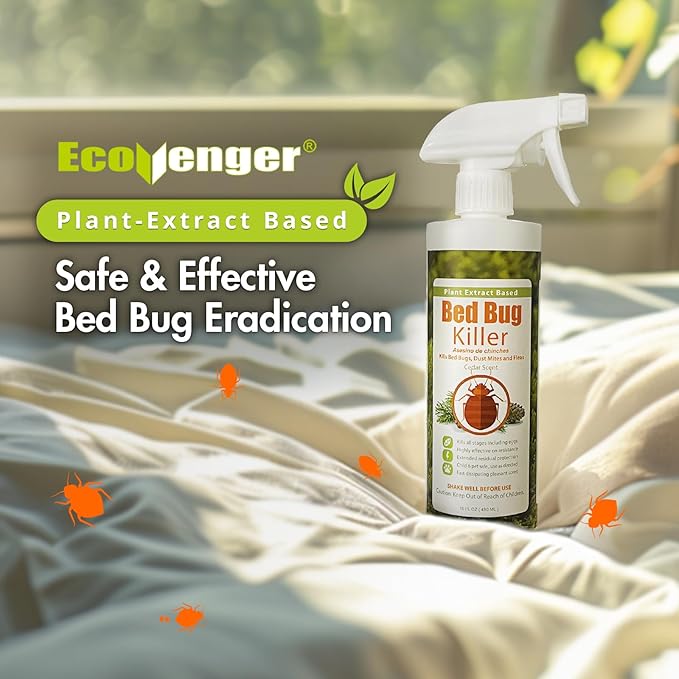 EcoVenger by EcoRaider Plant Extract Based Bed Bug Killer 1 Gallon,Insect Repellent,Child & Pet Safe, Extended Residual Protection, Plant Extract Based & Non-Toxic