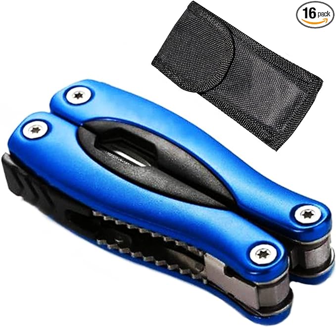 Multi Tool, Multitool Pliers for Outdoor, DIY, Home, Garden, Camping, Survival, Hunting and Hiking or Everyday Carry, Blue