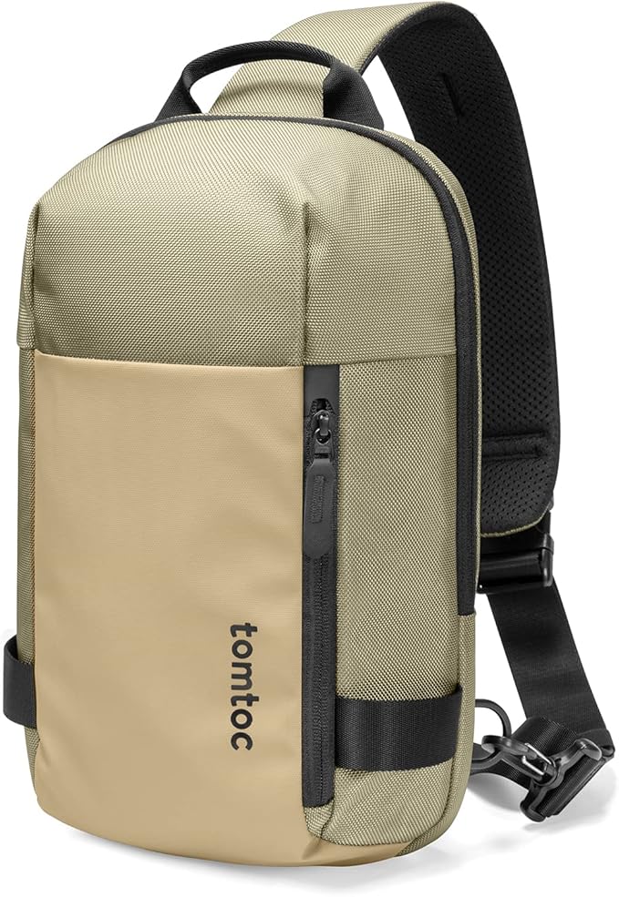 tomtoc 5L Compact Sling Backpack for Men Women, Lightweight Crossbody Shoulder Bag for 11 inch iPad Pro M5/M4, iPad Air M3/M2, 11" iPad A16, Nintendo Switch 2/Rog Xbox Ally X, EDC Daypack - XS Size