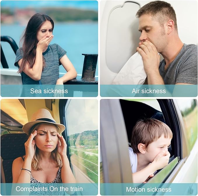 20 Count Motion Sickness Patches - Fast Acting Relieves Dizziness from Seasickness and carsickness, Suit for Car and Boat Rides, Cruise and Airplane Travel Patches