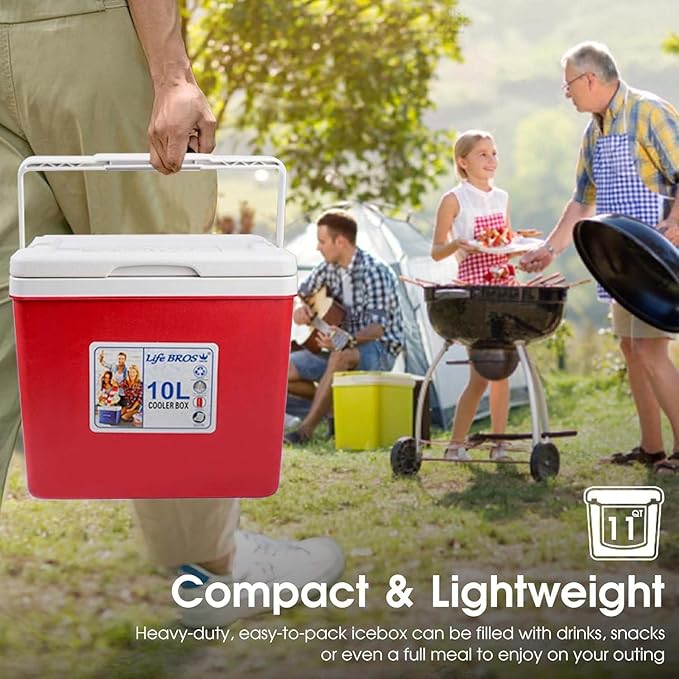 11Qt 19Qt Insulated Portable Cooler Leak-Proof Ice Chest Lunch Box Hard Coolers with Extra Ice Pack for BBQ, Camping, Pincnic