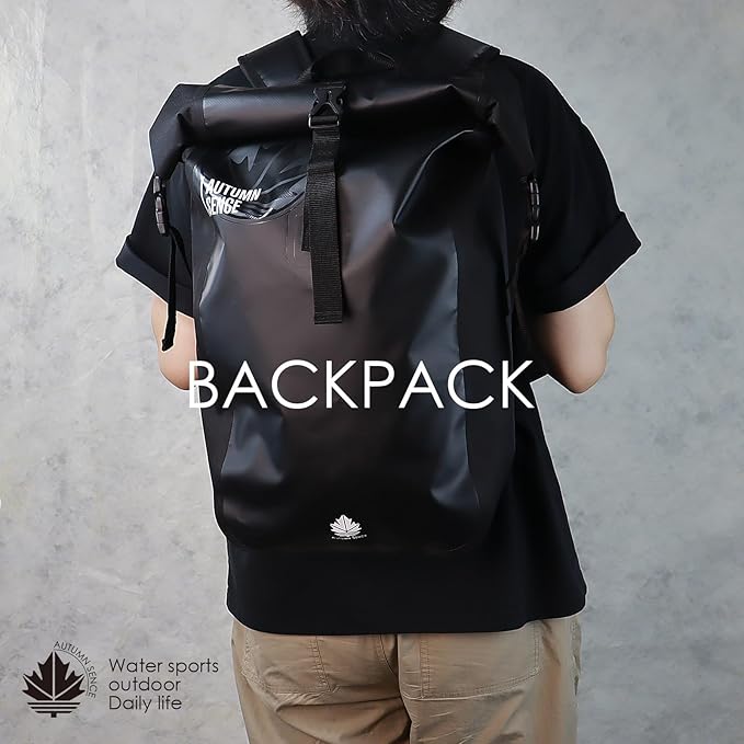 Dry Bags Waterproof Backpack, Waterproof backpack for Water sports,boating,Floating,hiking, camping and other outdoor activities 25L.(Black)