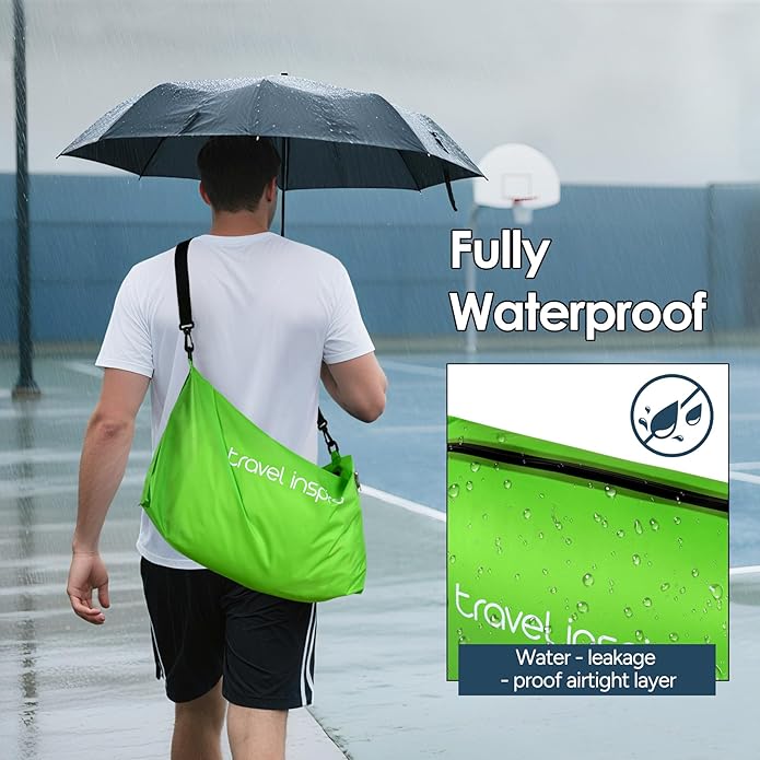 Vacuum Compression Bags IP67 Waterproof with Shoulder Strap Reusable Travel Space Saver for Carry On Suitcases and Backpack