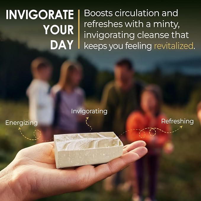 Rosemary Mint Bar Soap for Men and Women, Made with Organic Ingredients, Handmade in the USA, Moisturizing and Therapeutic for Face/Body, Soap Bar for Sensitive Skin