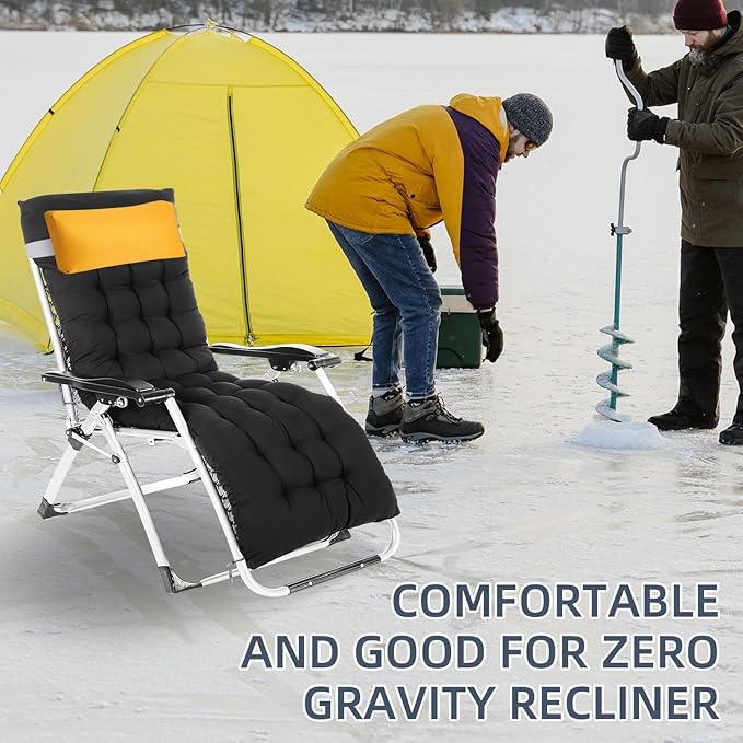 Headrest Pillow for Patio Chaise Lounge Chair, Outdoor Chaise Pillows with Adjustable Elastic Stripe Head Resting Pillows for Recliner Office Chair, Yellow