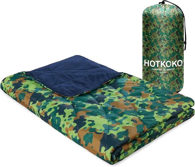 Waterproof Stadium Blanket, Fleece Camping Blanket Soft Warm Wearable Camp Blanket for Outdoor Camping, Picnic, Stadium, Sports, Beach, Car