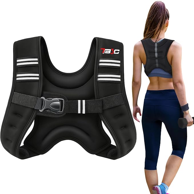 Weighted Vest Woman - Womens Weight Vest for Walking, Strength Training Weight Vests for women, Reflective Stripe Fitness Vest for Workout Running Jogging