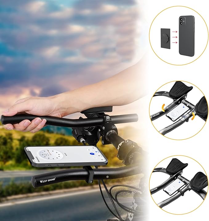 Aero Bars Mount - Garmin Bike Computer Mount for Garmin Edge, Compatible with Bike GPS Computer,Wahoo,Bryton,Cateye,GoPro Full Range and Flashlight (Red)