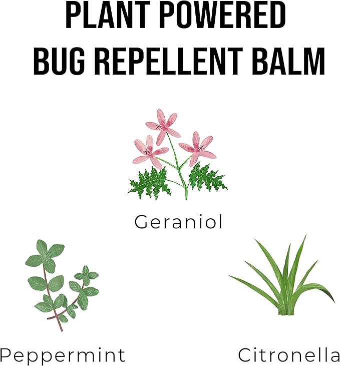 Quitch Mosquito Bug Repellent Balm, Bug Spray Alternative Insect Repellent Travel Size, DEET-Free Vacation Essentials Cruise Must Have, Natural Bug Repellent Wipes Alternative, Made in The USA