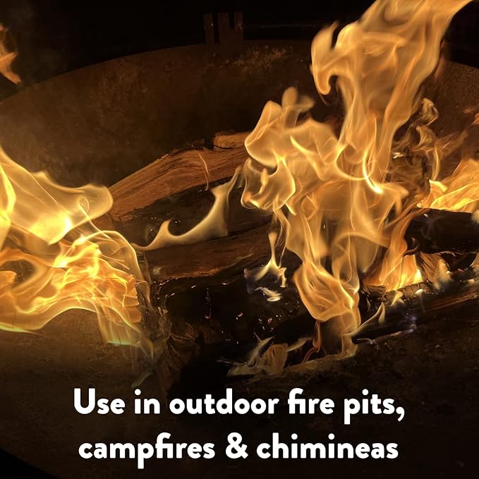 19 LB. Campfire Wood Bundle, Juniper, Pinion, Mesquite & Fatwood Firestarter Sticks by Billy Buckskin Co., 1 Click Fire to Light, Split Seasoned Firewood Logs for Bonfire, Campfire, Fire Pit, Grilling