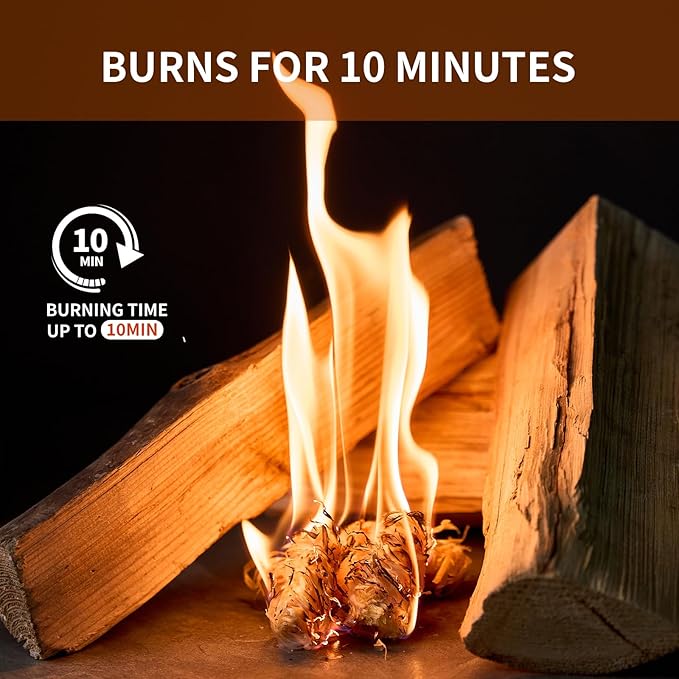 Fire Starter Sticks 65 pcs - Fire Starters for Campfire, Outdoor Fire Pit, Wood Stove, Logs Fireplaces, BBQ, Water Resistant & Odorless Firestarter - Camping Essentials