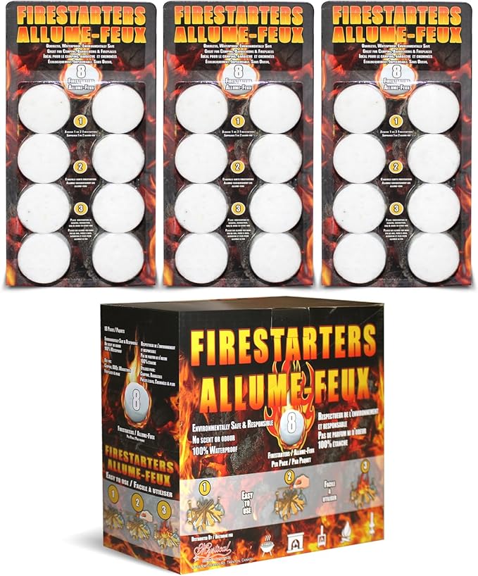 Mystical Fire Pellet Fire Starters 144 Count - 18 Pack 8 Pellets Each – Odorless, Waterproof, & Quick-Lighting – Perfect for Charcoal Grills, BBQ Smoker, Firepits, Wood Stoves & Outdoor Cooking