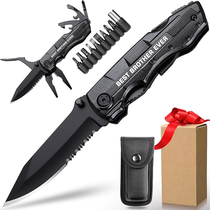 Gifts for Brother, BEST BROTHER EVER Multitool Knife, Brother Gifts for Christmas, Brother Gifts from Sister, Best Brother Gifts, Brother Birthday Gift, Gifts Idea for Brother