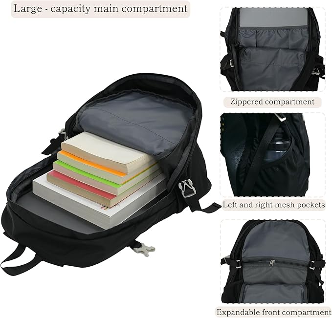 27L Lightweight Everyday Outdoor Backpack for Men and Women, Dual-Use Daypack Fits 16 Inch Laptop, Ideal for Commuting, Travel, Hiking, Business, School and Gym