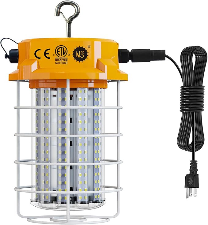 15000LM 100W LED Work Light with 360° Coverage | ETL/UL Certified | Daisy Chain 30 Units | Alternative to 1300W Incandescent HID/HPS | 14.76FT Power Cord with US Plug