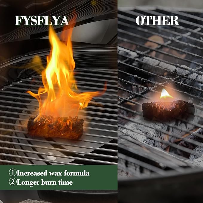 72PCS Fire Starters for Campfires Grill BBQ Camping Fireplace Fire Pit,Quick Light Wood Charcoal Fire Starter, Waterproof-Natural Fire Starters Camping fire Starter Charcoal Starters