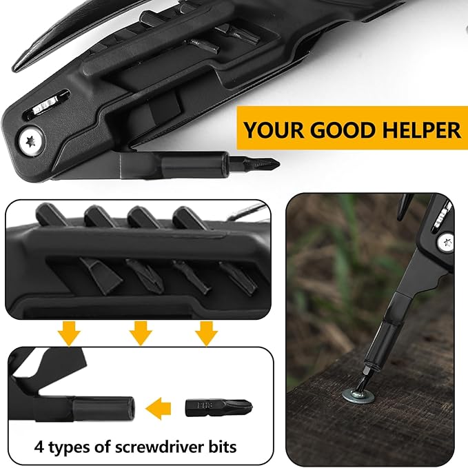 hammer multitool 14-in-1 multitool for men camping multitools outdoor wrench hammer pliers 5.4”EDC tools for men
