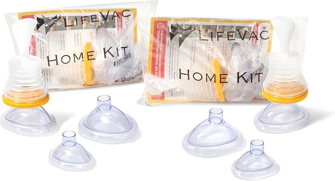 LifeVac Home Kit 2 Pack - Portable Suction Rescue Device, First Aid Kit for Kids and Adults, Portable Airway Suction Device for Children and Adults