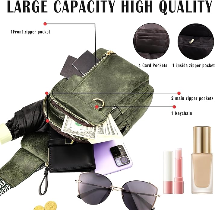 Cross Body Bags for Woman Men Sling Bag Chest Bag with Adjustable Strap Crossbody Handbags Women's Crossbody Bags