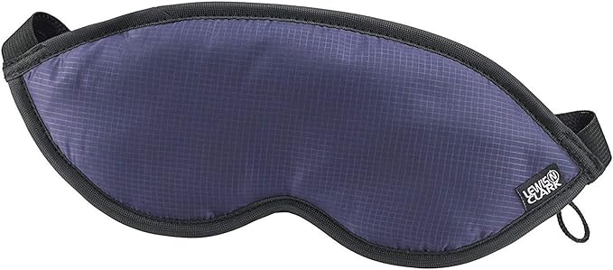 Lewis N. Clark Comfort Eye Mask + Sleep Aid to Block Light for Travel, Airplane, Hotel, Airport, Insomnia + Headache Relief with Adjustable Straps, Blue