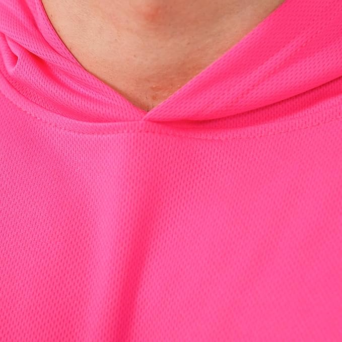 ProtectX High Visibility Sun Protection Lightweight Long Sleeve Hoodie, UPF 50+ Quick-Dry, SPF UV Shirt, Active Wear