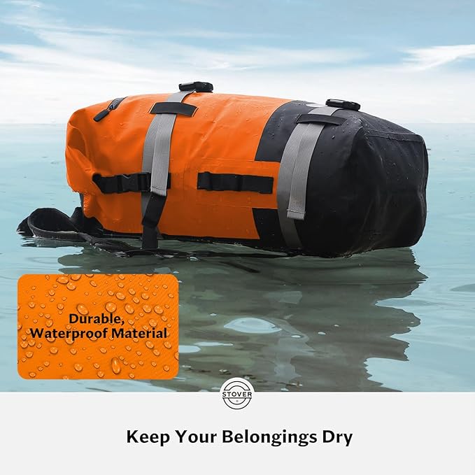 STOVER 5/10/25/30/40/55L Waterproof Backpack- Floating Dry Bag for Kayaking, Travel, Beach, Hiking, & Camping, Men/Women