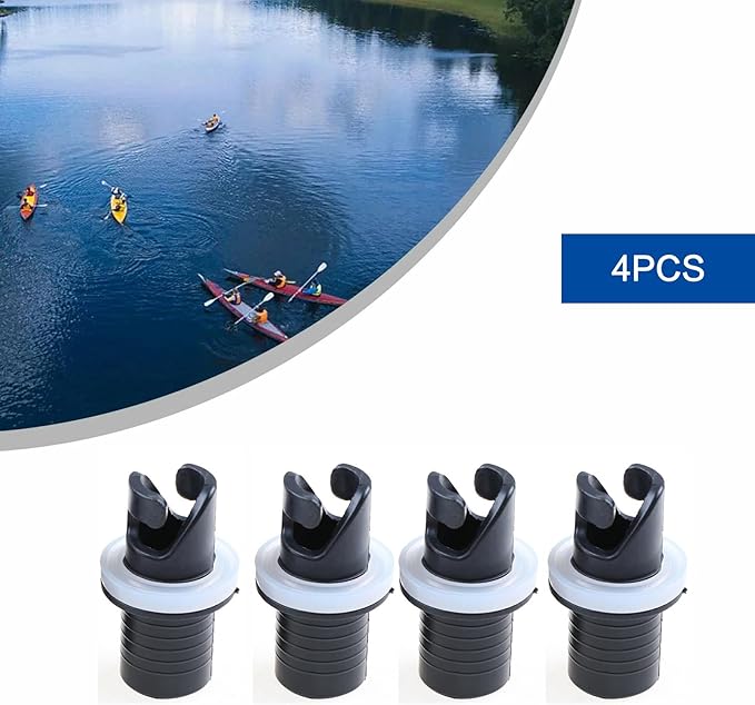 EVKILKJS 4 PCS Inflatable Kayak Boat Air Foot Pump H-R Adapter, Paddle Board Air Pump Hose Adapter HR Valve Adapter for Inflatables Kayak Air Valve Adapter