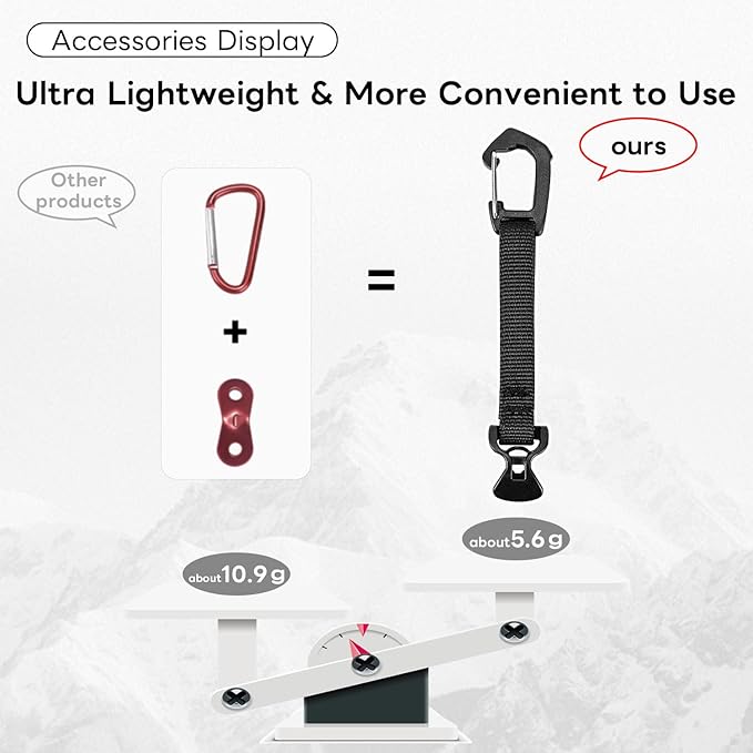 4 Pack Guy Lines-Ultralight Tent Cords with Locking Carabiner Clip, 2mm 100% Nylon Guylines Ropes for Outdoor Camping Tent Tarp,Climbing,Hiking Backpacking (Orange, 4M)