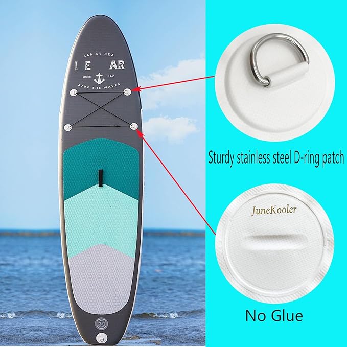 4 Pieces White Pad/Patch D Rings for PVC Inflatable Boat Canoe Raft Stainless Steel D-Ring Dinghy Kayak Surfboard Paddle Board