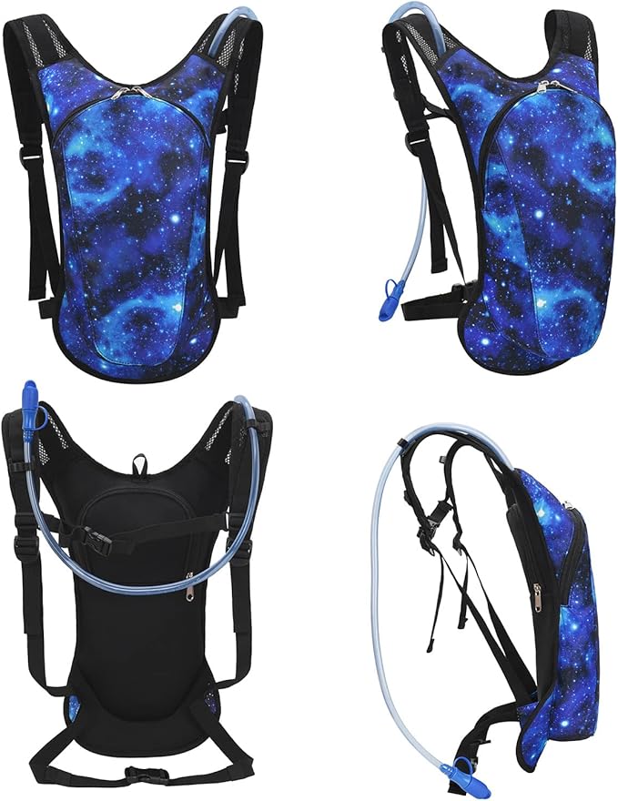 Roptat Hydration Backpack Pack with 2L Hydration Bladder - Lightweight Water Backpack Water Pouch for Women Men Running Riding Biking Music Festival