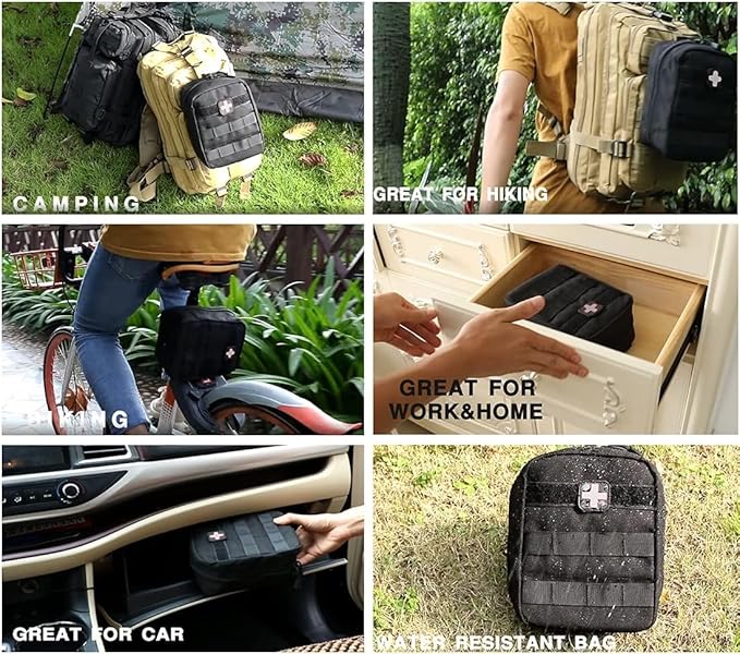 Carlebben EMT Pouch MOLLE Ifak Pouch Tactical MOLLE Medical First Aid Kit Utility Pouch