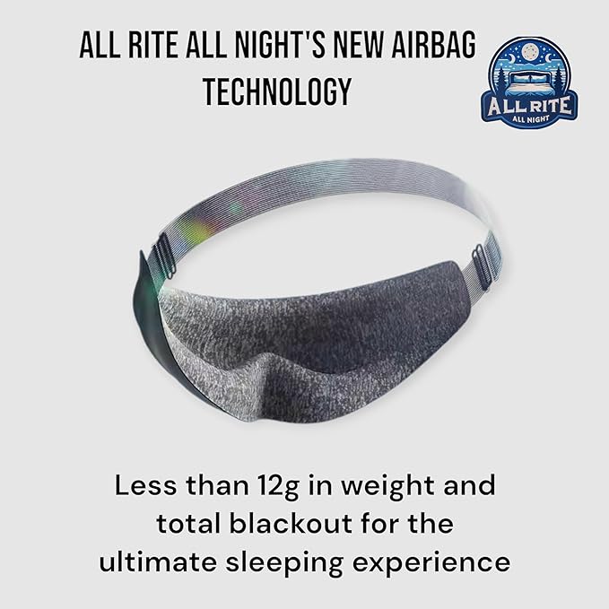 3D Air Bag Sleep Mask, Luxury Sleep mask for Back and Side Sleepers, 100% blockout Light, Sleep mask for Men and Women, Zero Eye Pressure, Breathable and Soft Eye Shade Cover.