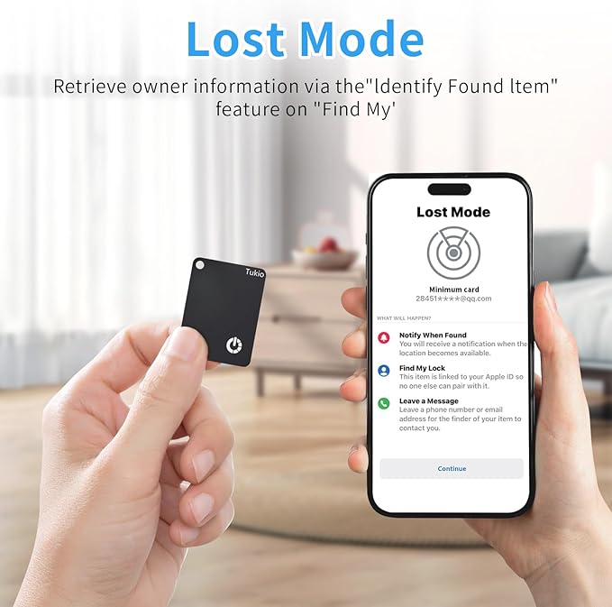 Smart Cards 4 Pack, Smart Tracker Card Compatible with Apple Find My (iOS only), Bluetooth Tracker with Wireless Charging, IP68 Waterproof Finder, Item Finder with Key Ring/Nylon Lanyard.(Black)