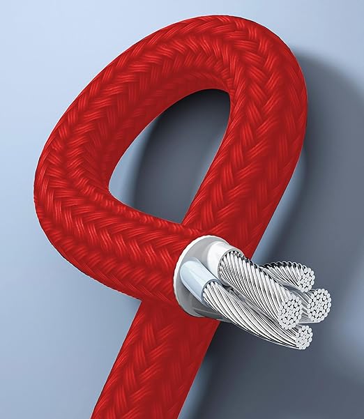 Multi USB C Cable 0.6FT 2Pack, 3 in 1 Multiple Type C Charging,3A Splitter USB-C Charging, Red Nylon Cord,USB C to 3 USB C Port, Compatible with iPhone 15,iPad Pro,Samsung S23,Google,Android,Kindle