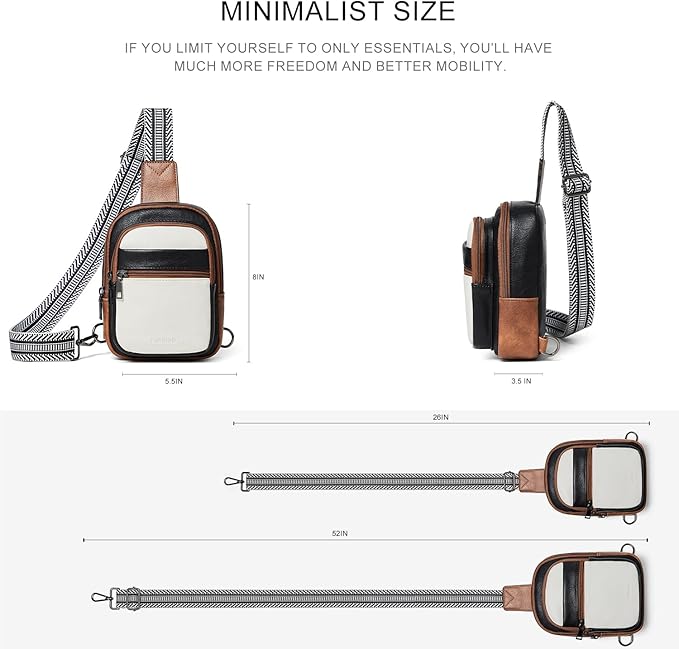 3L SMALL Sling Bag Fanny Packs For Women Men Mini Crossbody Chest Belt Travel Bag Purse Handbag Faux Leather Fashion Cute Light Grey