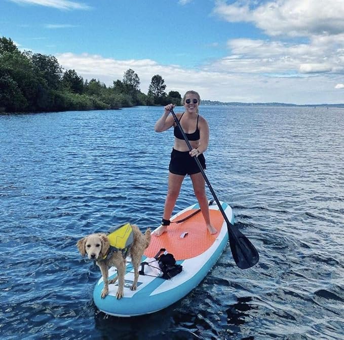 SUP Paddle - 3-Piece Adjustable Aluminium SUP Paddle with Glass Fiber Blade for Surfing, Floating, Water Sports