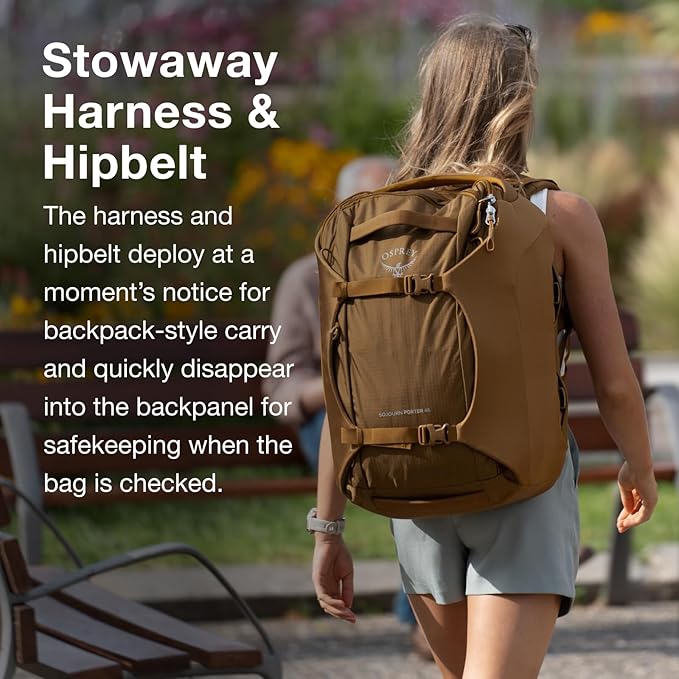 Osprey Sojourn Porter 30L Travel Backpack - Carry-On Compliant Luggage with StraightJacket Compression and Padded Laptop Sleeve - Durable Pack for International or Urban Travel, Black