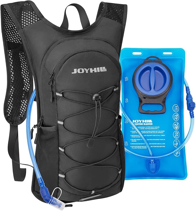 JOYHILL TPU Hydration Bladder,1.5L 2L 3L Water Bladder for Hiking Backpack BPA Free Leak Proof Hydration Pack