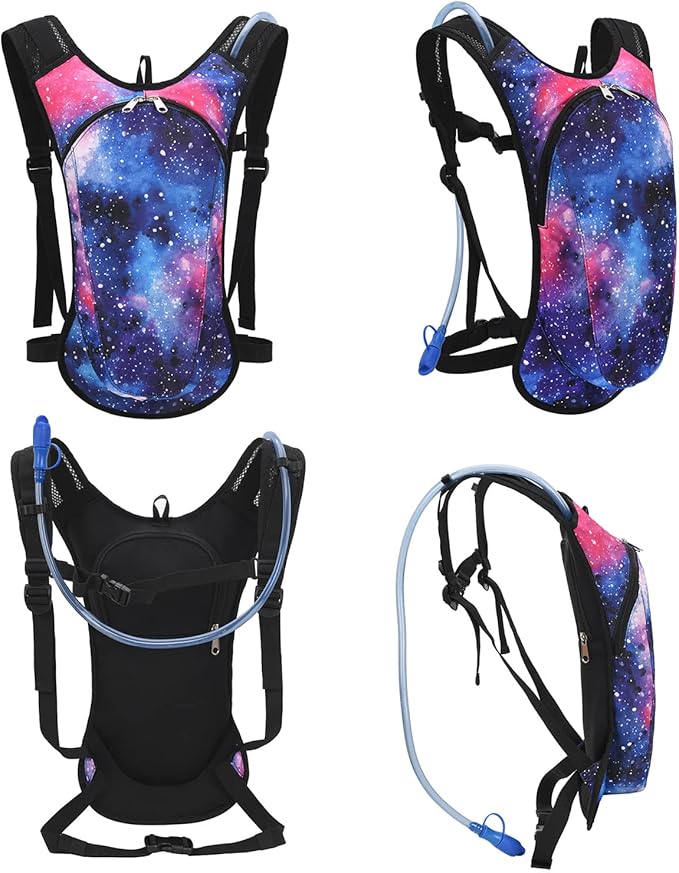 Roptat Hydration Backpack Pack with 2L Hydration Bladder - Lightweight Water Backpack Water Pouch for Women Men Running Riding Biking Music Festival