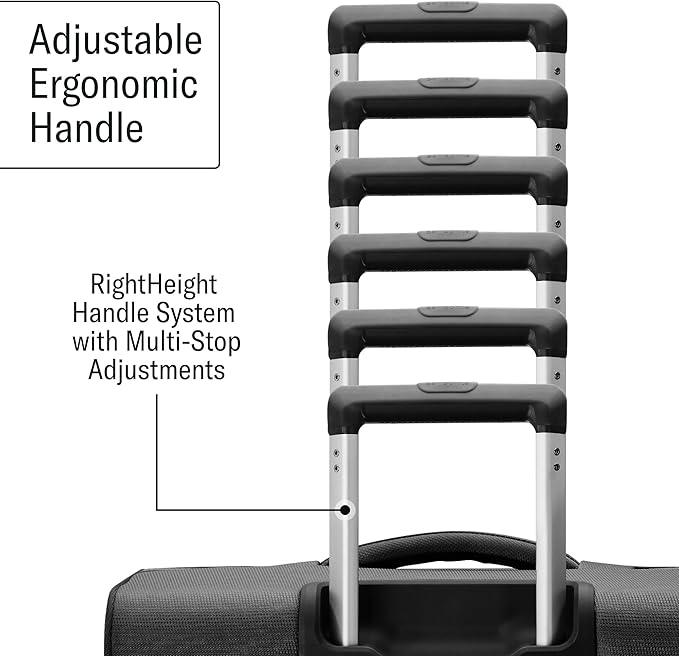 Samsonite UpLIFT Lightweight Medium Checked Softside Luggage with Spinner Wheels - Expandable - Airline-Approved, Polyester Soft Suitcase for Ultra Light Travel - Black