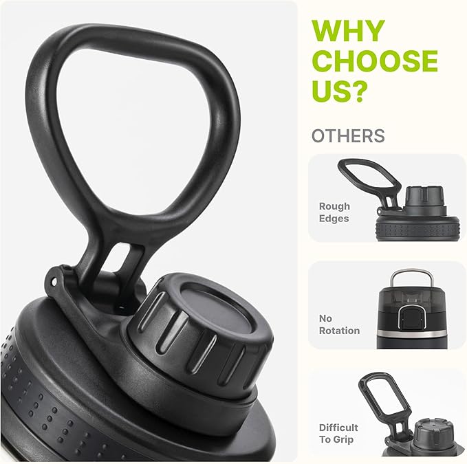 Insulated Water Bottle for School-18 oz Stainless Steel Vacuum Wide Mouth Sports Water Bottle with Silicone Boot-Reusable Metal Leak Proof Travel Water Flask (Apple Green)