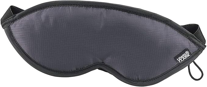 Lewis N. Clark Comfort Eye Mask + Sleep Aid to Block Light for Travel, Airplane, Hotel, Airport, Insomnia + Headache Relief with Adjustable Straps, Gray