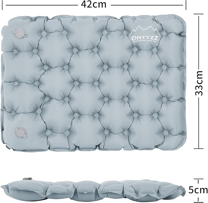 ONTYZZ Inflatable Seat Cushion Lightweight Stadium Seat Pad Travel Air Seat Cushion for Hiking Office Airplane Stadium Car