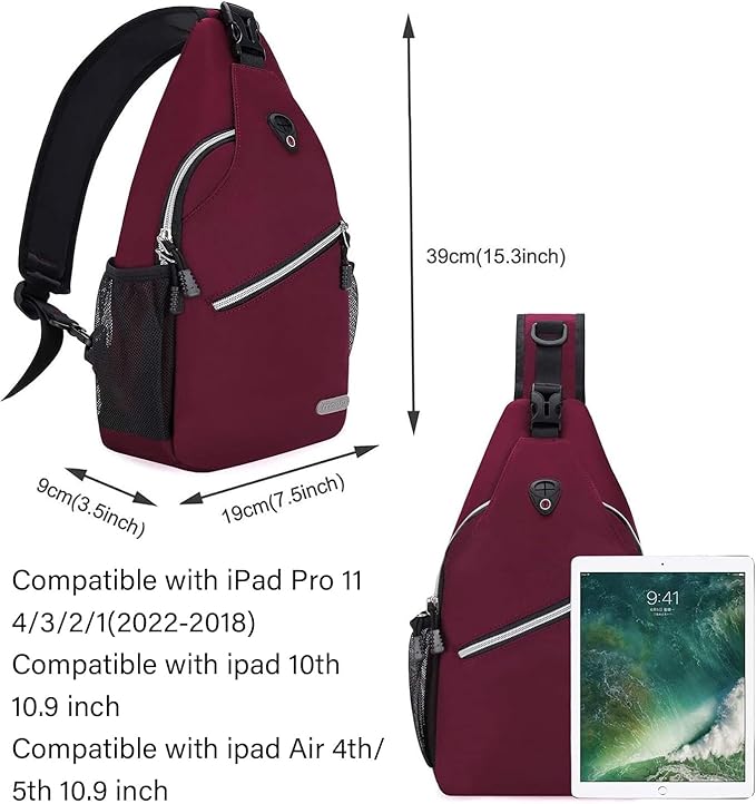 MOSISO Sling Backpack, Multipurpose Crossbody Shoulder Bag Travel Hiking Daypack